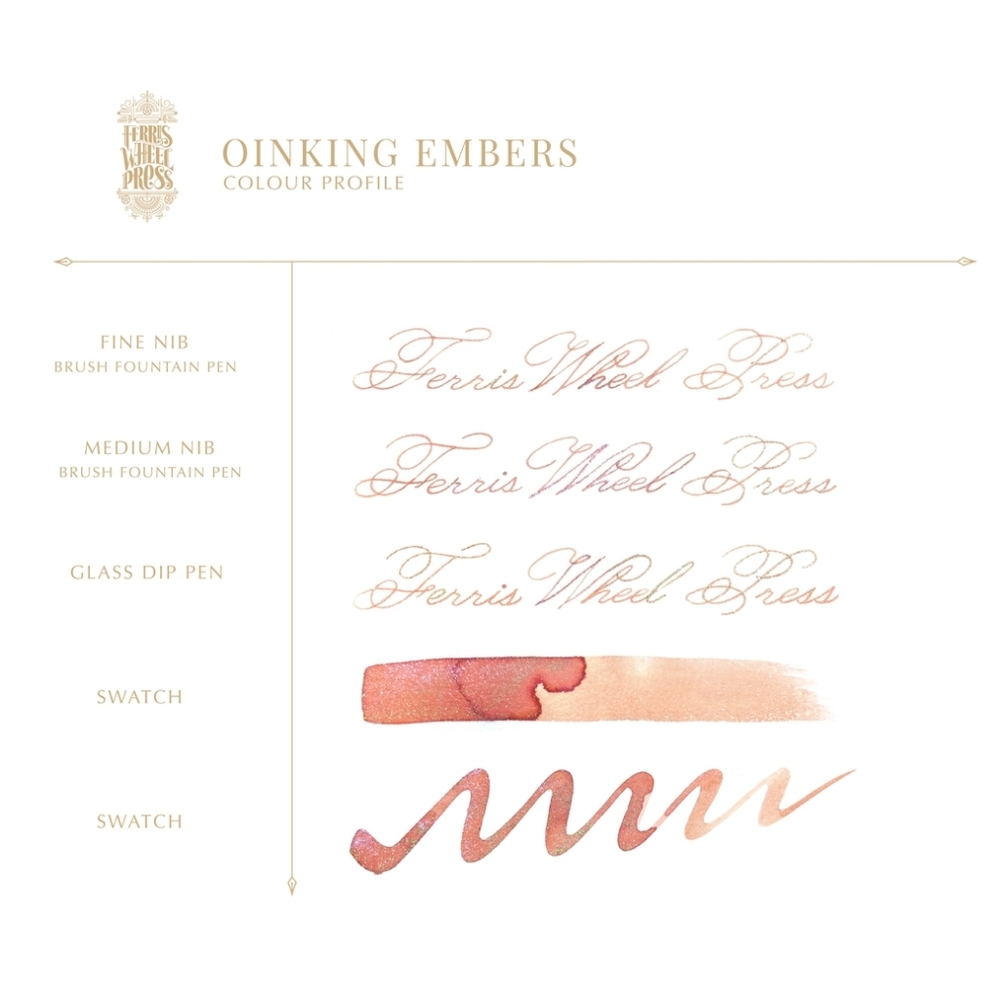 ⭐*NIB!* FerriTales | Oinking Embers 85ml Fountain Pen Ink by Ferris Wheel Press - Picture 2 of 6